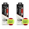 Dunlop Sports DUNLOP Pallina da tennis Stage 3 rossa, per bambini e principianti sul campo piccolo, 3 palline (Confezione da 2)