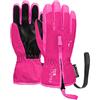 Reusch Ben, guanti da sci unisex per bambini, comodi, caldi e antivento, per l'uso quotidiano, guanti da neve per slitta, guanti invernali, 3329 volpe purp/Knockout rosa, III