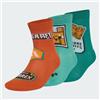 adidas Unisex - Bambini e ragazzi Minecraft Youth Socks Socks, st fade ocean/Equipment Green/fox orange, S