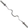 Sunny Health & Fitness Bilanciere Super Curl Olimpico 122 cm | Fits 5 cm Dischi, Portata 91 kg, Diamond Presa, 7,3 kg Barra Weight, Rotating Sleeves, Brass Bushings, 2 Ring Collars