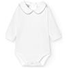 BABIDU Body Neonato a Maniche Lunghe in 100% Cotone, Tutina Neonato Realizzato in Tessuto Morbido, Traspirante e Anallergico per Pelli Sensibili, Body in Piqué con Collo a Polo, Abbigliamento Unisex