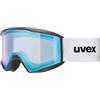 Uvex blast FM, maschera da sci Unisex adulto, black matt/blue-clear, one size