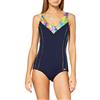 Fashy Damen Shapewear Badeanzug, Costume da Bagno Donna, Multicolore con Motivo, 40C