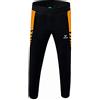 Erima Bambini Six Wings Funzionale Pants, Nero/New Orange, 140