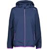 CMP Giacca Pioggia Da Donna Con Cappuccio Fisso CMP Knit Tech mélange fleece jacket with hood, Boy, Flash Orange-Antracite, 104 Donna