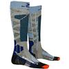 X-Bionic Calzini Ski Rider 4.0 Wmn Donna,Stone Grey Melange/Mineral Blu, 35-36