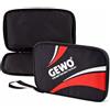 GEWO Custodia Singola Master - Robusta Custodia per Racchette da Ping Pong - Borsa in Nylon con Scomparto Imbottito - Protezione Completa per Racchette con Passante per Il Trasporto, 32 cm, Rosso
