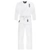 XTREXO TREXO Karatega con ricamo Kyokushin per karate in bianco per 120-180 cm statura set pantaloni regolabili Kimono cintura ideale per principianti, cuciture forti, materiali durevoli, 100% cotone