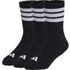 adidas Unisex - Bambini e ragazzi 3Stripes Cushioned Sportswear Crew Socks 3 Pair Pack, black/white/white, 3-4 Years