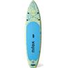 Nilox Tavola Gonfiabile per Stand Up Paddle in PVC, Completa di Accessori con Zaino, Pagaia, Pompa, Leash, 1 Pinna, Tavola da 274 x 84 x 15 cm