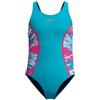 Speedo Hyperboom Splice Muscleback One Piece Costume da Bagno per Bambina, Mayan Blu, 4 Anni