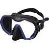 Seac Icona, maschera monolente Made in Italy per la subacquea realizzata con tecnologia frameless e facciale sovrastampato,nero/blu, standard