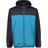 CMP Man Jacket Rain Fix Hood Giacca da pioggia Uomo (Pacco da 1) | Colonna d'acqua 5, antivento e impermeabile, cuciture nastrate, estremamente leggera, 270 g, impermeabile e sempre con te