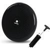 BILDER - Cuscino Propriocettivo in PVC Anti-Scoppio 34cm Nero, Cuscino Equilibrio Gonfiabile per Pilates, Yoga, Fitness - Attrezzi Palestra Casa per Allenamento Funzionale con Pompa Gonfiaggio Inclusa