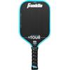 Franklin Sports Pro Pickleball paddle - FS Tour Series Raw Carbon Fiber T700 - approvato USA Pickleball - Unibody resina epossidica iniettata Edge - Dynasty + Tempo - nucleo 14 mm/16 mm - grigio, blu