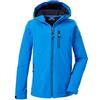 killtec Bambini e ragazzi Giacca softshell/giacca outdoor con cappuccio Jungen Softshelljacke, neon blue, 176, 43198-000