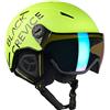 Black Crevice Skihelm Vail mit Visier, Casco Unisex Adulto, Giallo Fluo, M
