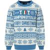 SSC NAPOLI Maglione Natale Bianco/Azzurro Junior, Prodotto Ufficiale 2025, Natale 2025, 6 Anni