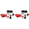 Kintex banda de fitness, 2,5 m x 15 cm, cinta de gimnasia en 7 resistencias, 100% látex, cinta de entrenamiento transportable (Confezione da 2)