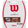 Wilson WRZ949730 Corda da Tennis Duo Feel, 12.2 m, Corda Ibrida Luxilon Element NXT Bronzo/Natural, Unisex