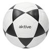 AKTIVE Pallone da calcio in PVC, 360 - 380 grammi, D20 cm, taglia 4, colore: bianco e nero, resistente e durevole, ideale per l'allenamento all'aria aperta, sport, palla, palloni da calcio (54203)