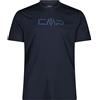 CMP T-Shirt Girocollo con Logo - 39T7117P (50, Blue)