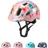 Favoto Casco Bici Bambini Leggero - Certificato CE Regolabile Traspirante Casco da Bicicletta Protettivo Antiurto per Monopattino Skateboard Roller con Ventilazione Fodera Lavabile S 48-52cm