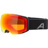 ALPINA FALERA MAG Q-LITE - maschera da sci OTG con lenti specchiate e ad alto contrasto, sistema di lenti intercambiabili e protezione UV al 100%, per adulti - black matt - L