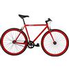 FabricBike Originale - Bicicletta Fixed Gear Bike, Ruota 28 pollici, Bicicletta a Pignone Fisso, Bici Single Speed, Telaio Acciaio Hi-Ten, 10,45 kg (taglia M). (Fully Glossy Red, S-49 cm)