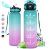 KollyKolla Borraccia 500ml/1L/1.5L, Palestra a Prova di Perdite, Motivazionale con Cannuccia, Bottiglia d'acqua Sportiva con Indicatore del Tempo,per Adulto, Viaggio, Sport, Scuola