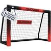 HUDORA Porta da calcio Pro Tect 120 Advanced - Porta da esterno con rete e rivestimento per bambini/adulti - Facile da montare in giardino - Porta con chiusure a strappo e cerniere - Nero
