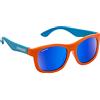 Cressi Teddy Sunglasses, Occhiali da Sole Unisex Bambino, Azzurro Onda Orange/Lenti Specchiate Blu, 3-5 Anni