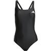 adidas Donna V-Back Swimsuit, Black, 38