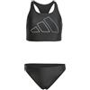adidas Donna Big Bars Y-Back Bikini, Black, 34