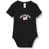 Supportershop - Body per Neonato, Motivo: Georgia, Bambini, 5060672802628, Nero, FR : L (Taille Fabricant : 12-18 Mois)
