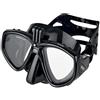 SEAC One PRO Maschera da Sub con Supporto per Videocamera Gopro per Immersioni Subacquee e Snorkeling Unisex Adulto Nero Taglia Unica