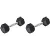 FFitness Manubrio Esagonale da 5Kg Peso Palestra Fitness Bilanciere Ergonomico Professionale Hexagon Dumbells (Confezione da 2)