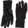 Ultrasport Basic Cozy Guanti con dita da donna e uomo in pile, invernali con grip zone per andare in bicicletta e altre attività outdoor, nero, M