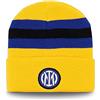 Inter Unisex - Adulto Cappellino Calcio, Giallo Con Strisce Nero/Blu, Taglia unica