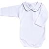 BABIDU Body Neonato a Maniche Lunghe in 100% Cotone, Tutina Neonato Realizzato in Tessuto Morbido, Traspirante e Anallergico per Pelli Sensibili, Body in Piqué con Collo a Polo, Abbigliamento Unisex