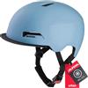 Alpina Brooklyn - Casco da bicicletta urbano illuminato, robusto e confortevole, con luce LED, per adulti, colore: blu fumé opaco, 52-57 cm