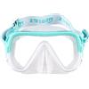 Mares Keewee - Maschera subacquea per adulti in silicone morbido, lente singola grandangolare, cinghia in tessuto e supporto boccaglio integrato