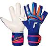 Reusch Guanti da portiere professionale per adulti | presa extra forte | vestibilità precisa, traspirante, allenamenti e partite, erba sintetica e naturale, Taglie 7,5-12, Attrakt Gold X Evolution