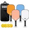 OZO Set of 4 Paddles + 4 Balls - Paddle Unisex Adulto