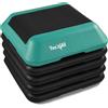 Yes4All Piattaforma aerobica regolabile in altezza 40,6 x 40,6 cm con 4 rialzi per palestra a casa, allenamento, fitness, cardio e salti (verde acqua)
