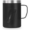 EcoVessel Transit-12oz/355ml Borraccia calda o fredda in acciaio inossidabile con triplo isolamento, Black Shadow, 12oz