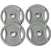 Amazon Basics, Set da 4 pesi a disco da 1,25 kg con foro da 2,54 cm, Grigio antracite