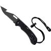 CRESSI ‎Cressi Chaku Knife Titanium/Black - Coltello Subacqueo con Doppia Lama Titanio Seghettata e Liscia, Ideale per Apnea e Immersioni, Nero/Lama Titanio, Taglia Unica, Adulto Unisex