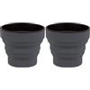 Lifeventure Silicone Ellipse FlexiMug (Graphite) (Confezione da 2)