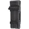 FISCHER Lucchetto pieghevole PROTEC PLUS, lunghezza 85 cm, con 3 chiavi e tappo antipolvere, in materiale morbido, nero